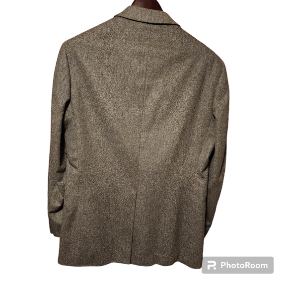 Last Chance Cashmere Christian Aujard Men Suit Blazer Jacket 42L woven in Italy. - Picture 2 of 12